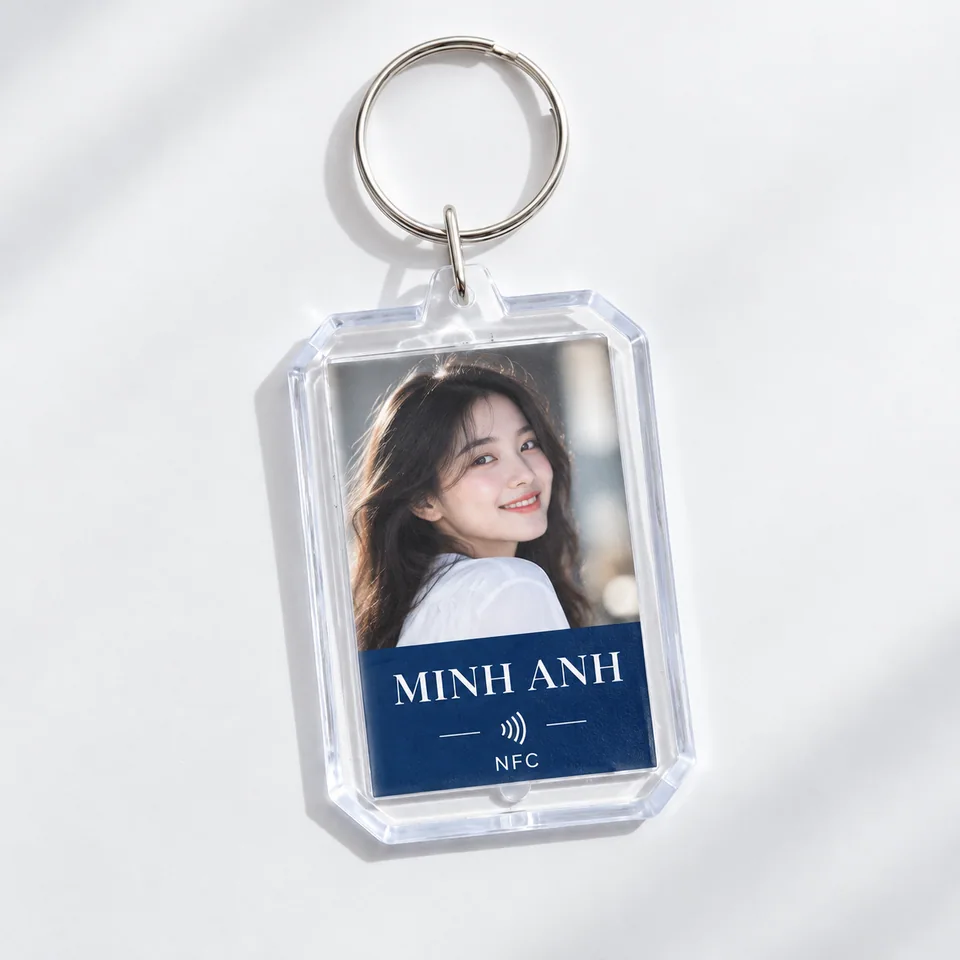 Thẻ NFC cá nhân Smart Pass Thẻ NFC Cá Nhân Smart Pass (Dạng Móc Khóa) — danh thiếp thông minh chia sẻ thông tin 1 chạm